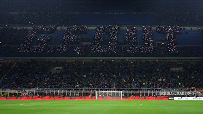 Protest przed meczem Milan – Atalanta: 